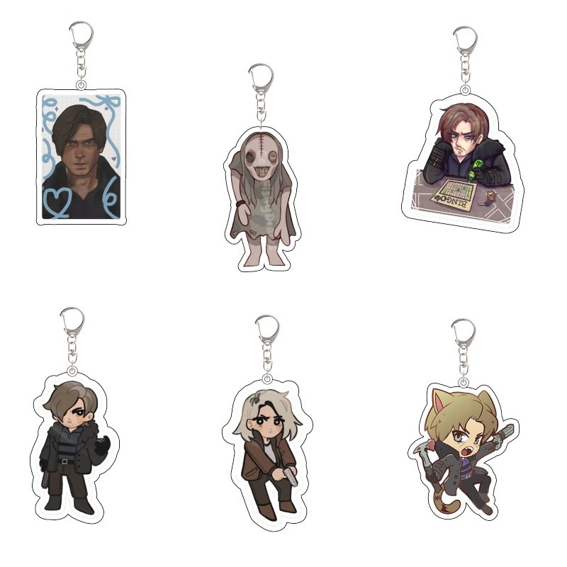 RE4 Game Peripherals Requiem Leon Grace Kingring Victor Gideon Acrylic Keychain Exquisite Backpack P