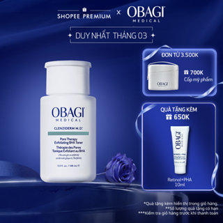 [Voucher SVIP 20%] Toner tẩy tế bào chết làm sạch mụn BHA Obagi Clenziderm M.D. Exfoliating 148ml