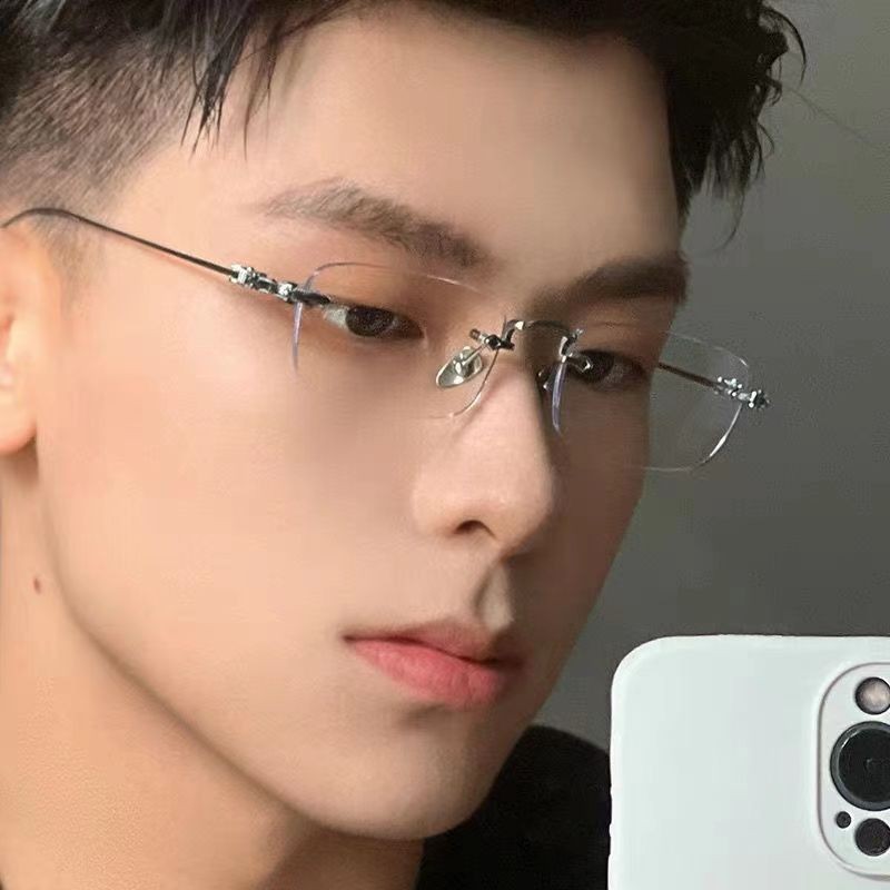 Kính Râm Photochromic Không Khung Cho Nam, Wood Frame, Chống Ánh Sáng Xanh, Phù Hợp Người Cận Thị