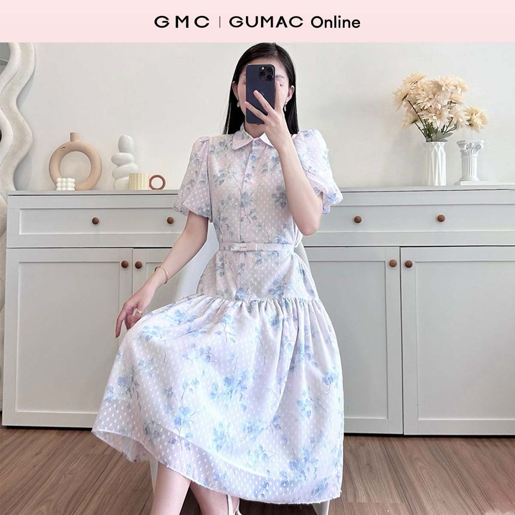 Đầm nữ sơ mi suông thời trang GUMAC DE05005