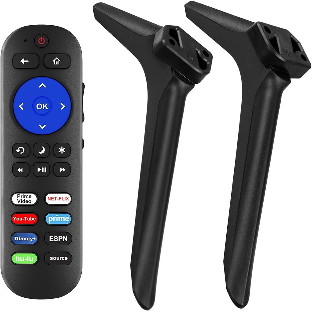 Chân Tivi Cho Đế Tivi Hisense Có Điều Khiển Từ Xa Tương Thích Với Hisense Roku TV & Người Chơi Roku,