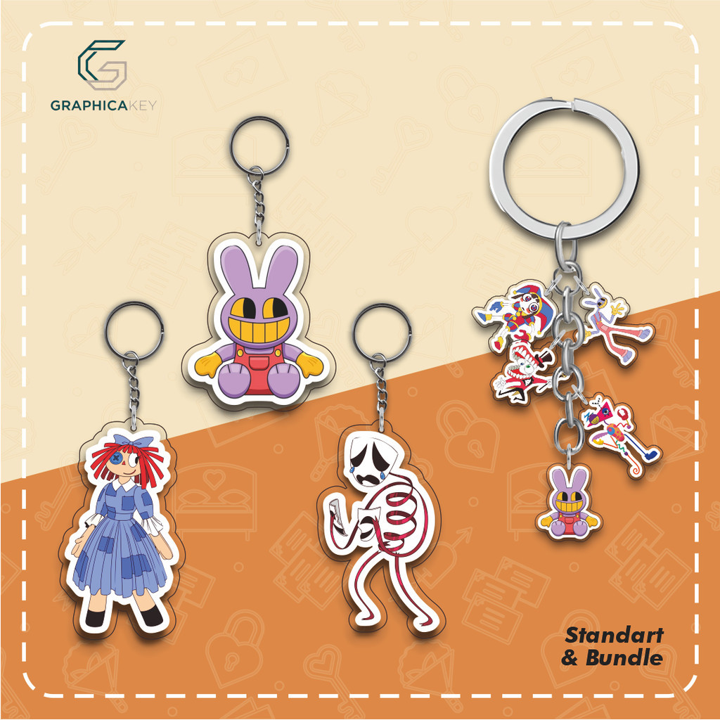 Ganci / Gantungan Kunci Akrilik DIGITAL CIRCUS