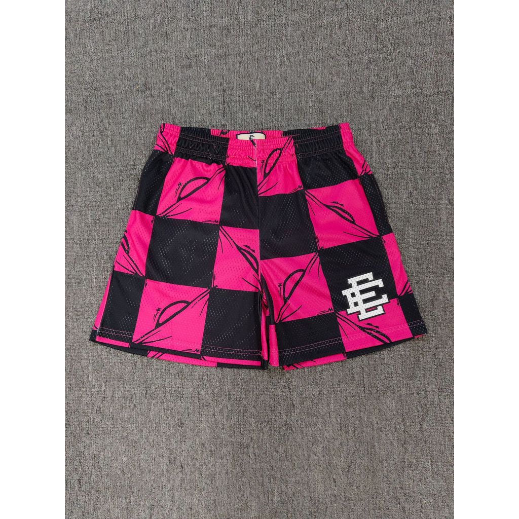 7CWM Eric Emanuel New style quarter-length casual fitness sports pants, basketball pants, checkered 