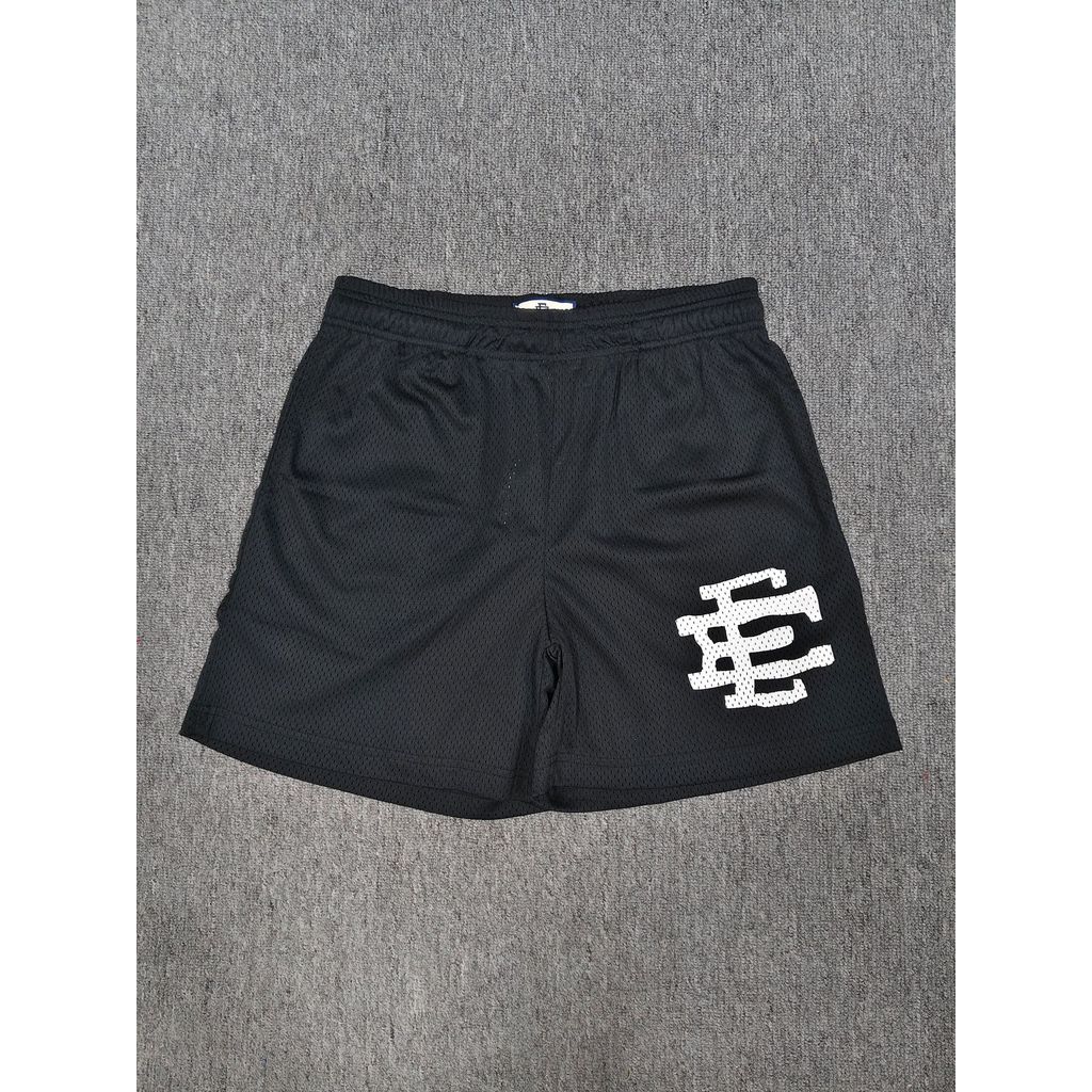 3XKJ Eric Emanuel American-style quarter-length pants are twisted LOGO Casual beach shorts, quick-dr