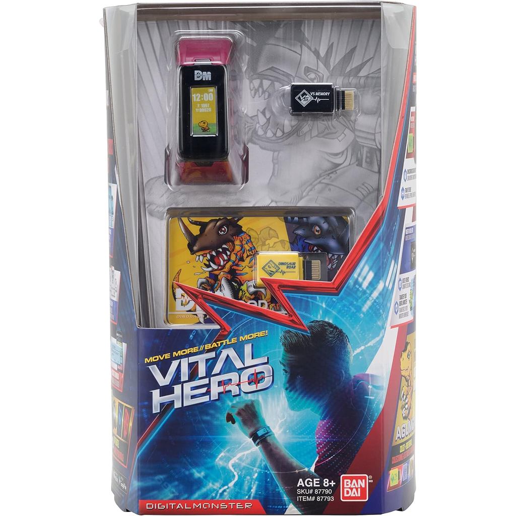 Bandai Namco - Digimon - Vital Hero Interactive Fitness Tracker / Đồng hồ kỹ thuật số / Thú cưng ảo 