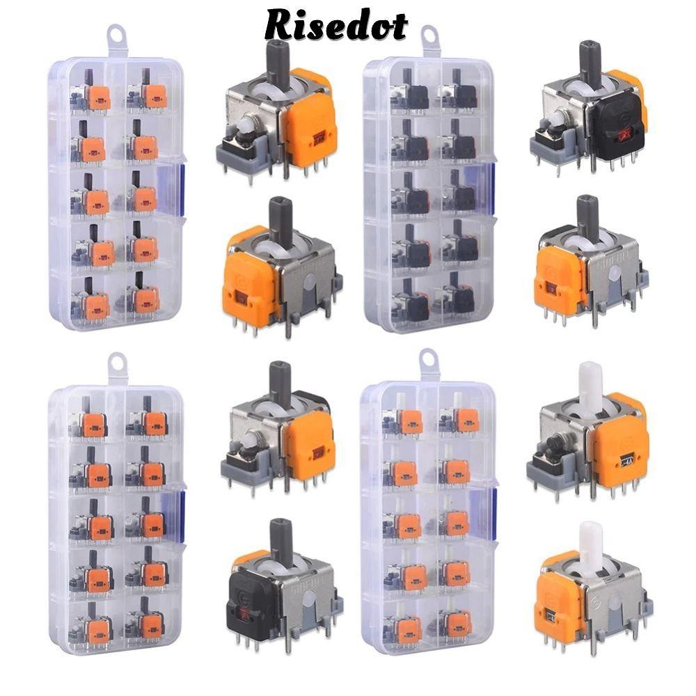 RISEDOT 10 CÁI Bộ điều khiển Thumb Stick, Cần điều khiển hiệu ứng Hall có thể chứng minh cảm biến tư