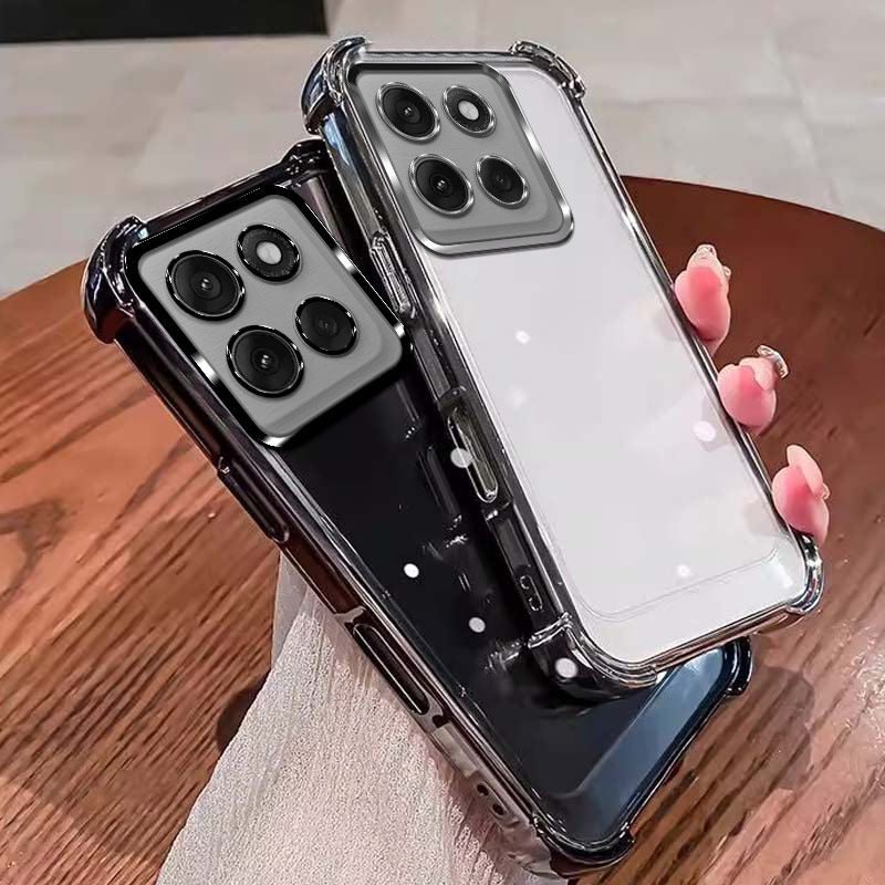 Dành Cho Moto G67 G77 Mạ Silicon Mềm Chống Sốc Bảo Vệ Ống Kính Dành Cho Motorola Edge G77 G67 Bốn Gó