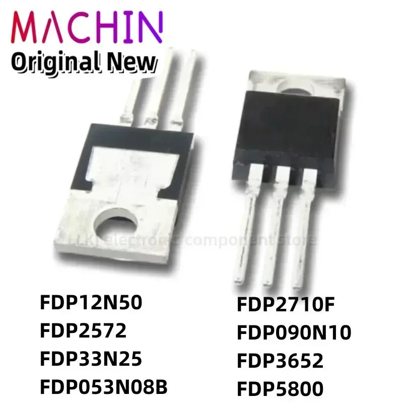 5 chiếc FDP12N50 FDP2572 FDP33N25 FDP053N08B FDP2710F FDP090N10 FDP3652 FDP5800 TO-220 Hiệu Ứng Trườ