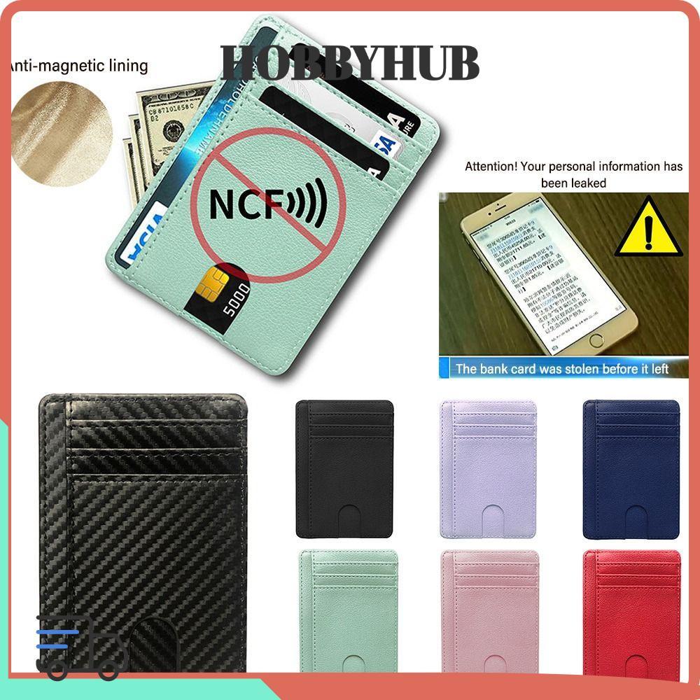 HOBBYHUB Ví Da HOBBYHUB Nam Nữ Ví Mini Bao Tiền 8 Khe Cắm