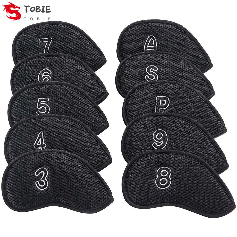 TOBIE Golf Club Cover Golf Putter 10 chiếc Vỏ bọc đầu Golf Vỏ bảo vệ Neoprene 3,4,5,6,7,8,9, P, S, A