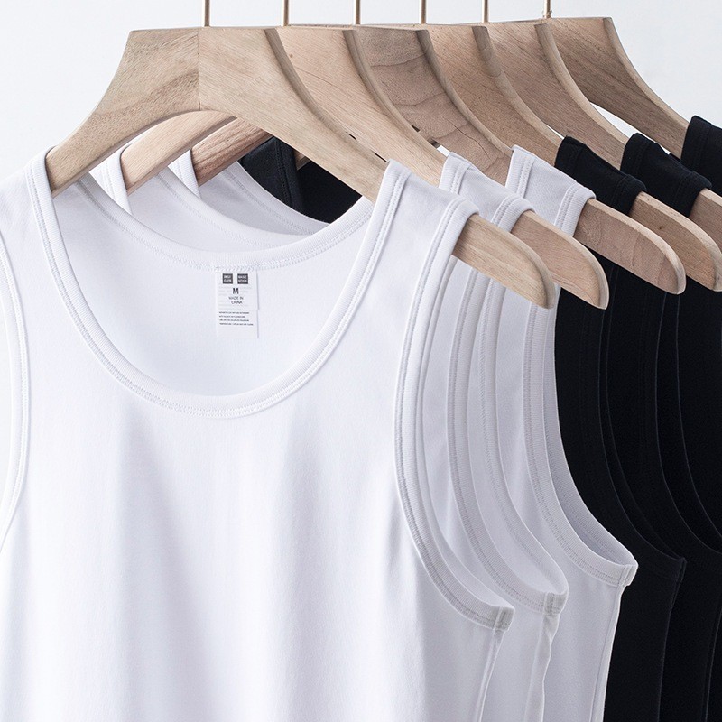 Combo 2 Áo lót ba lỗ nam vải mát trắng cotton thông thoáng sợi bông MO2