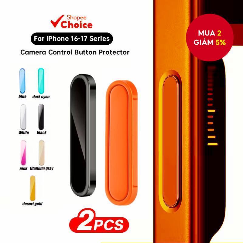 2 cái bảo vệ nút điều khiển camera đa màu cho iPhone 16 Pro Max 16Pro 16Plus 17Pro 17Plus