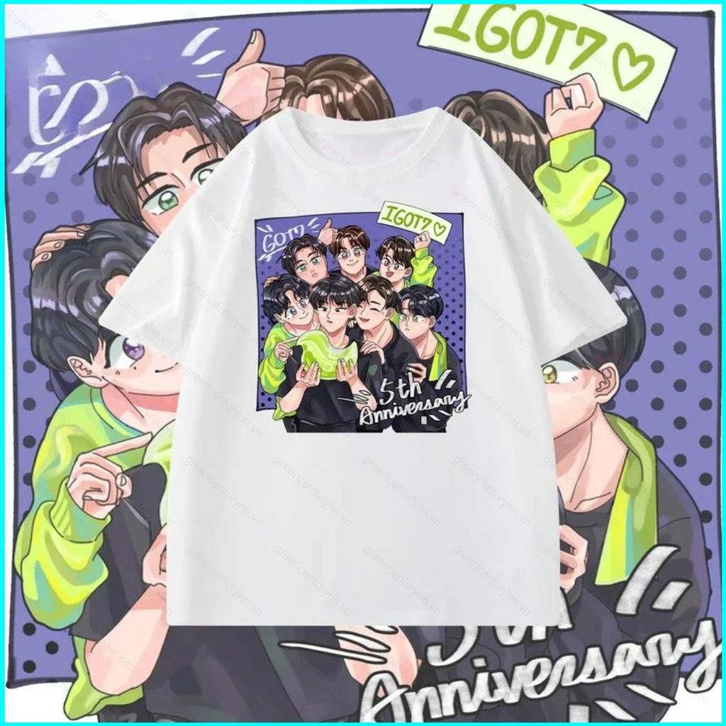 Áo thun ngắn tay dành cho fan K-pop của GOT7 - Đông Heeptagon Jay B & Park Jinyoung