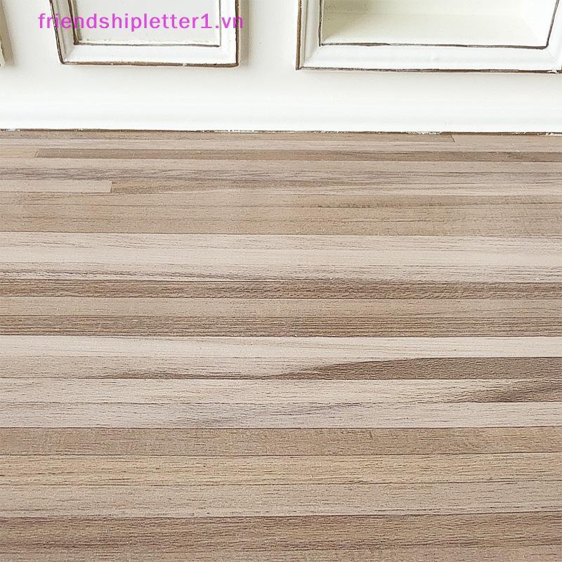 {FH Fashion} 1 Mảnh 1: 12 Nội thất nhà búp bê Trang trí sàn tường Nhà búp bê thu nhỏ Sàn gỗ giả PVC 