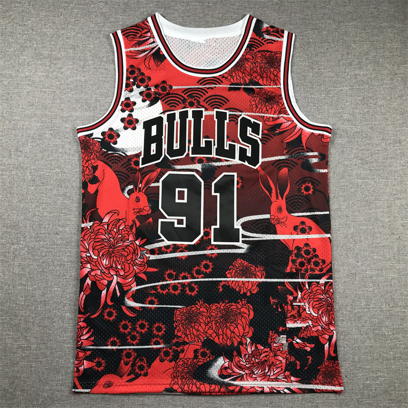 Áo bóng rổ thêu số Jordans No. 91 Bò Cạp Năm Thỏ