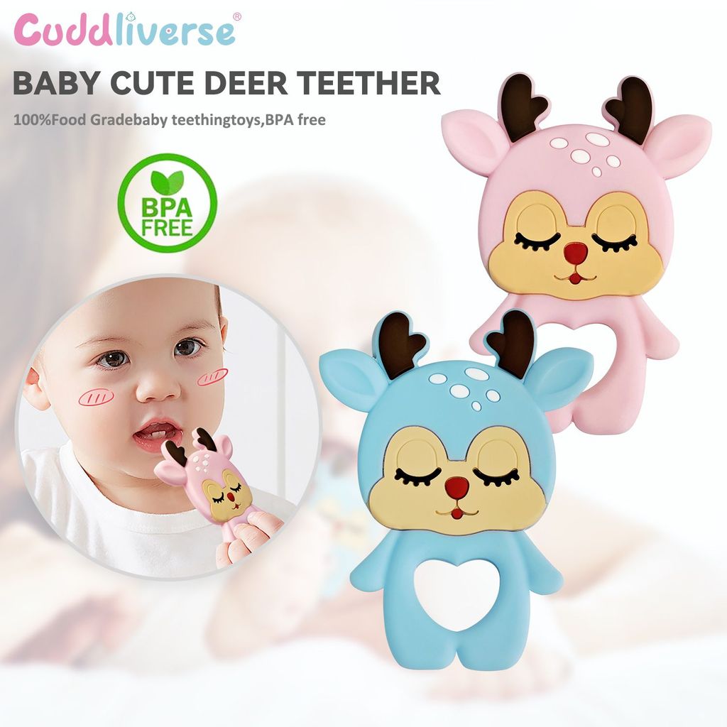 Hot Sale#New6-91-Month-Old Baby Silicone Teething Stick Baby Teething Stick Chewable Handheld Teethi