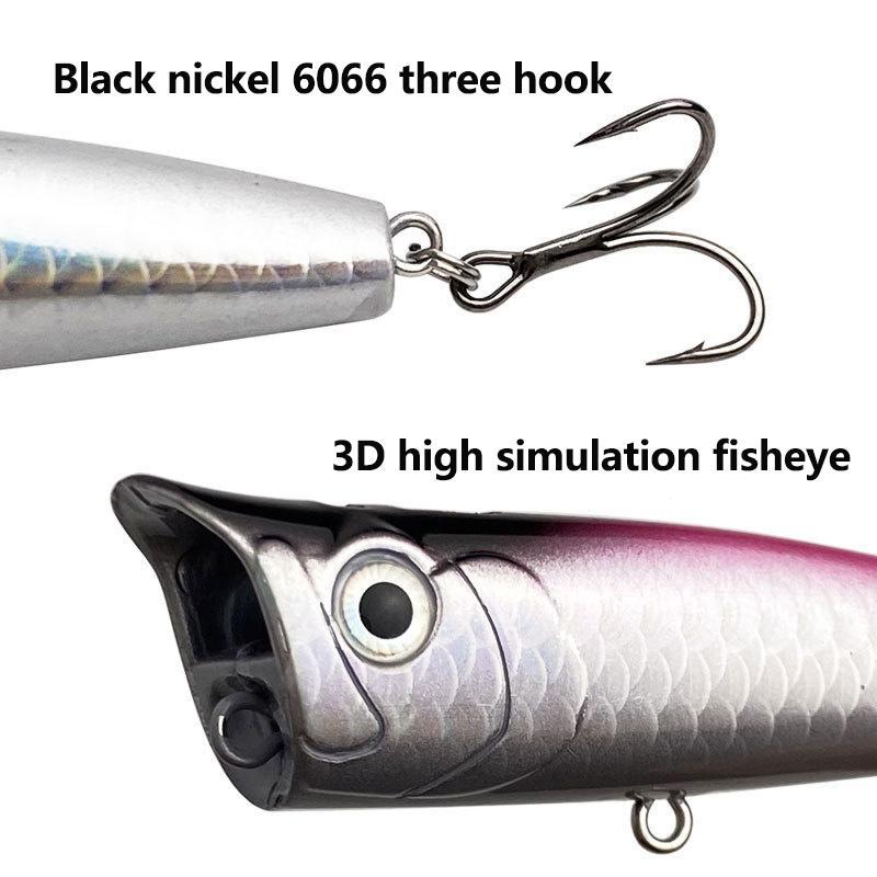 DRH Poper và Wobbler Crankbait - Mồi Nhân Tạo Cứng Topwater Cho Cá Chép với Móc Treble