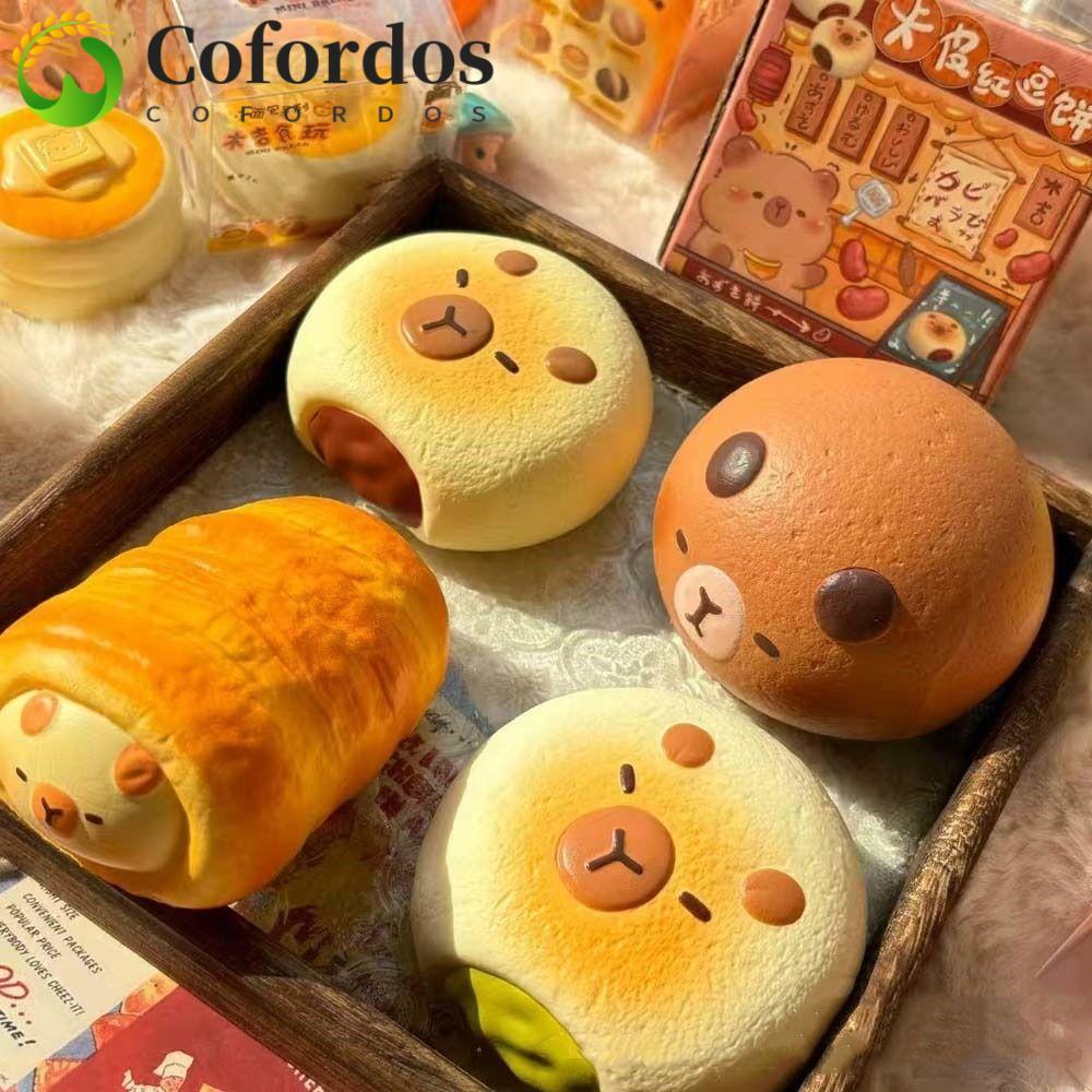 COFORDOS Squishy Capybara Toy, Đồ chơi bóp bánh mì phục hồi mềm mại thư giãn tay, Đồ chơi Fidgets mô