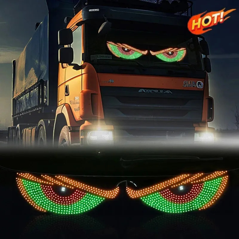 RGB Dynamic Devil Eye Decoration Truck Devil Eye Light Decorative Display Led Pixel Dashboard USB Wi