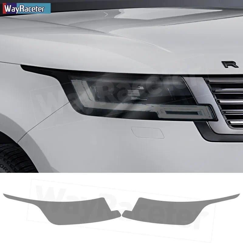 2 Chiếc Xe Đèn Pha Bảo Vệ Phim Trong Suốt Khói Đen TPU Miếng Dán Cho Range Rover 2023 2024 L460 Voug