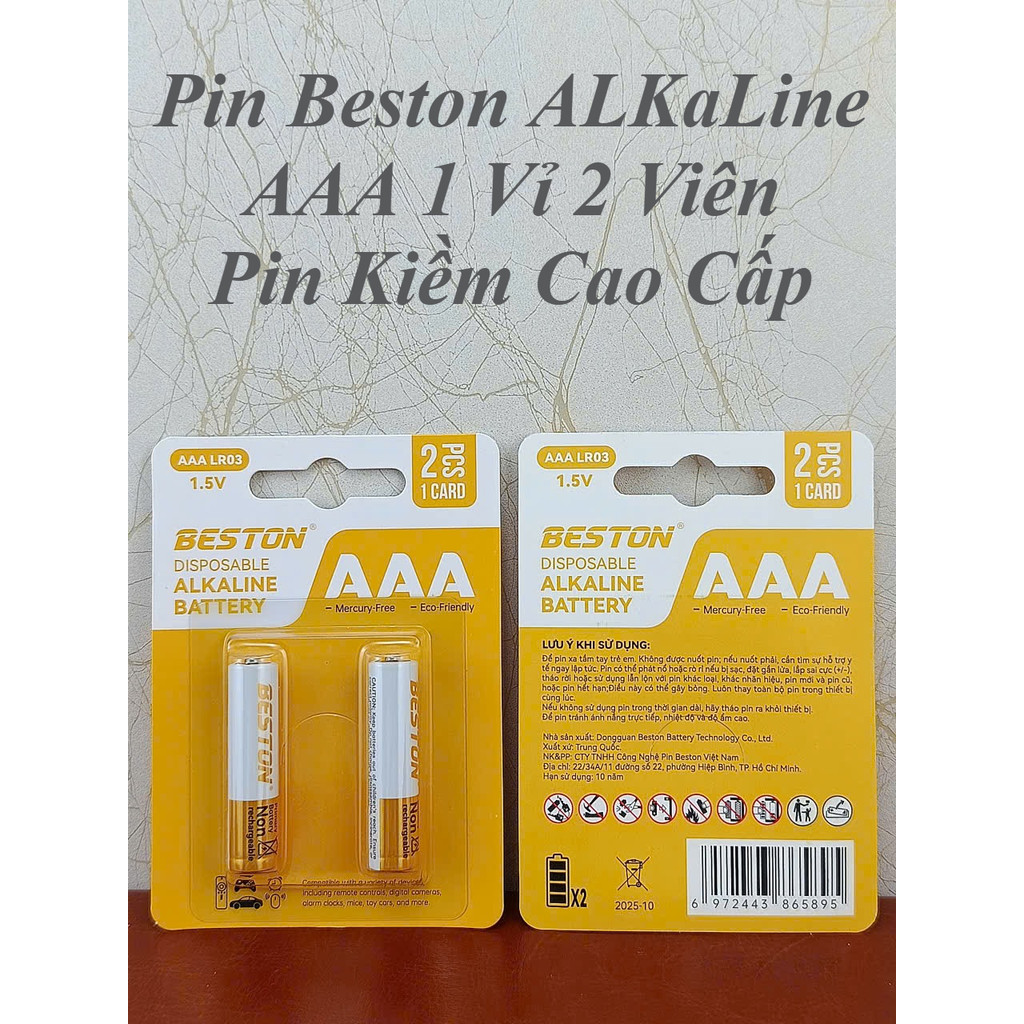 Pin AAA Beston chính hãng  1 cặp 2 viên
