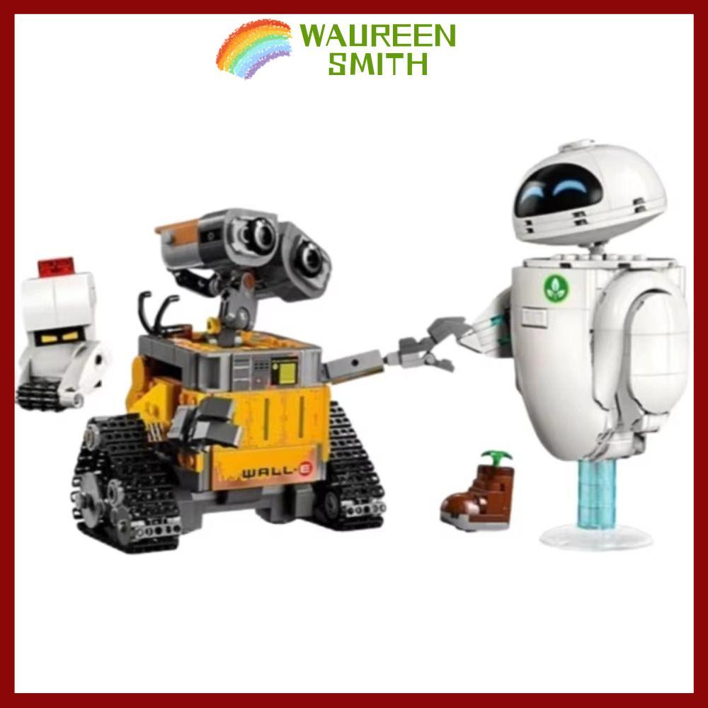 WAUREENSMITH Phim Đồ chơi robot búp bê Eva treo tường, 811 CÁI Bộ khối xây dựng Wally và Eva, Mô hìn