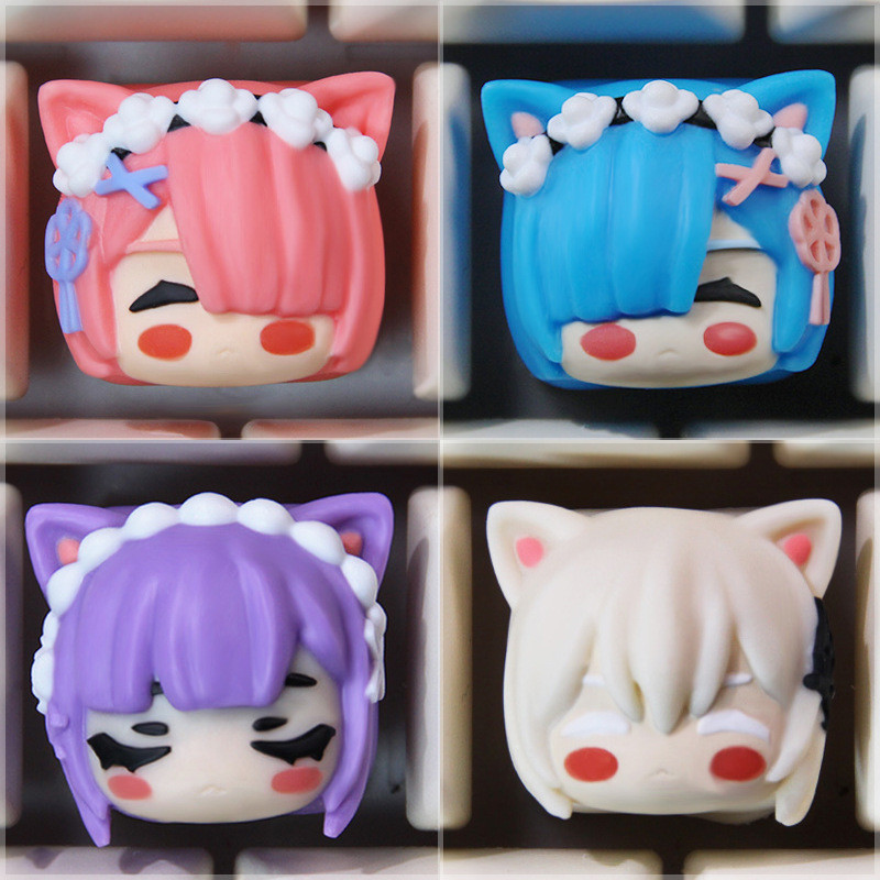 Keycap Artisan Re:Zero Collection - Rem, Ram, Emilia - LOBO KEYCAP