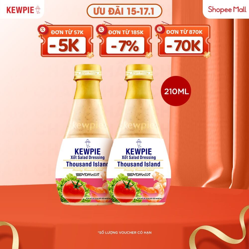 Combo 2 Xốt Salad Dressing Thousand Island Kewpie 210ml