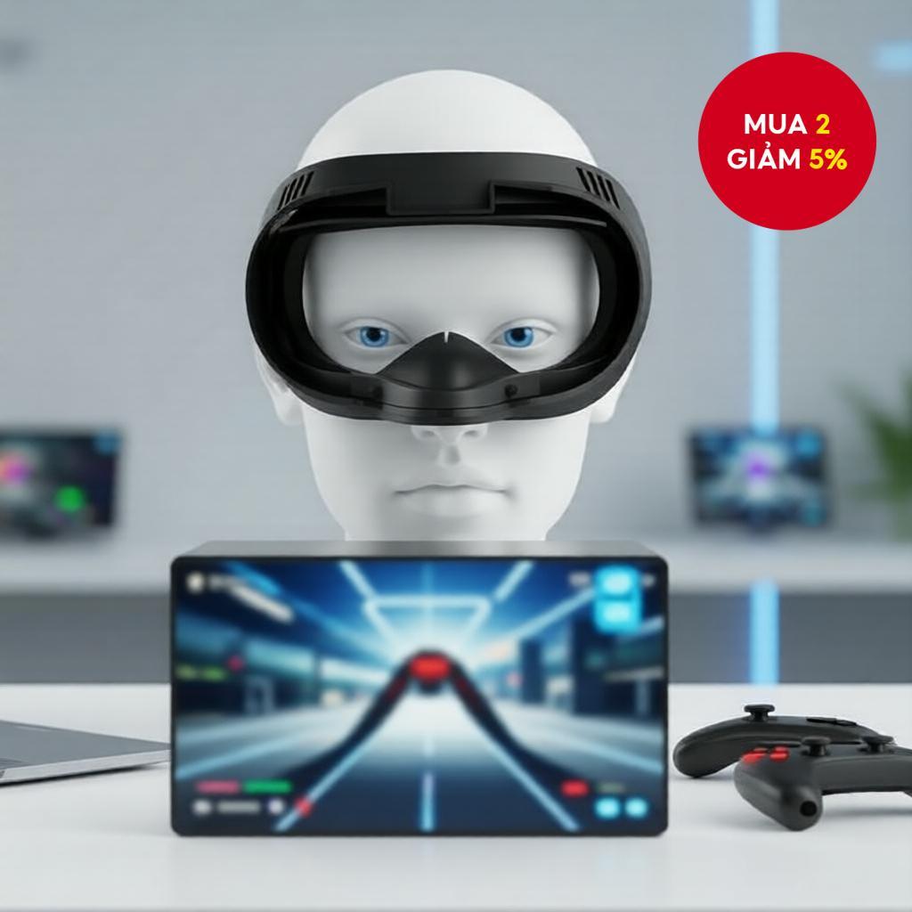 1 cái đệm lót mặt & miếng che mặt cho Oculus Quest 2, đệm mút PU chống mồ hôi - Phụ kiện VR cho kính
