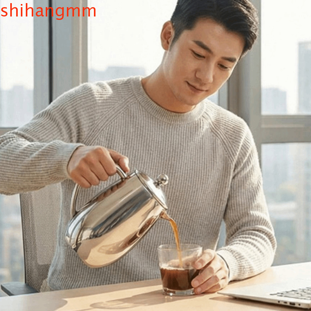 SHIHANGMM French Press, Nồi cà phê cách nhiệt bằng thép không gỉ 304, Phụ kiện cà phê Cappuccino hai