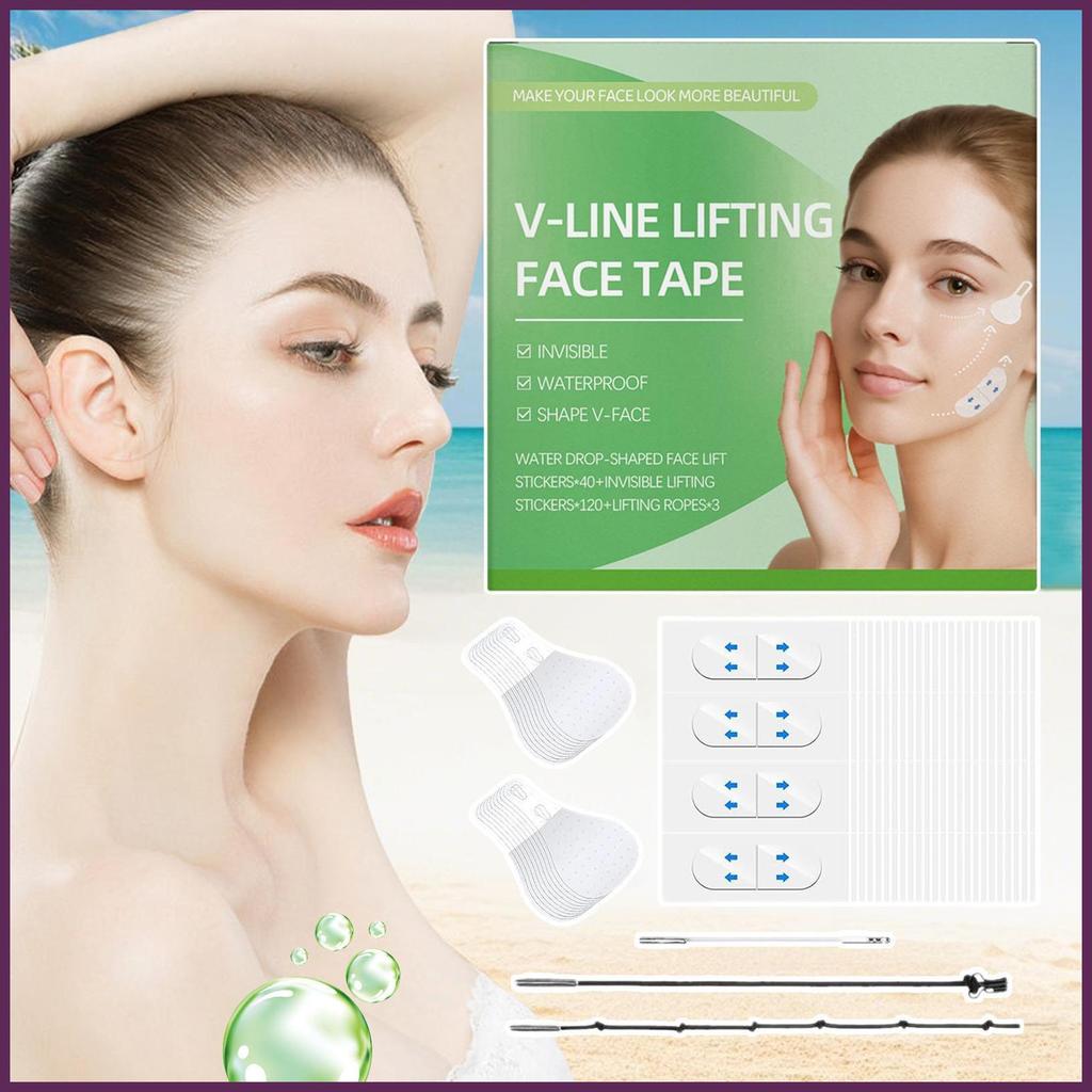 Băng nâng cơ mặt V Mặt tức thì Băng nâng cơ mặt siêu mỏng Nhãn dán da tức thì Làm săn chắc Chăm sóc 