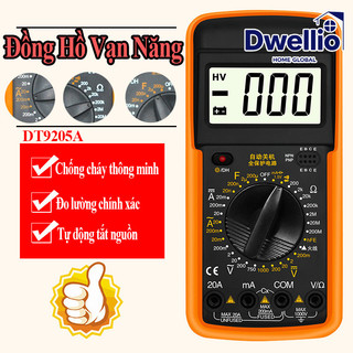 Đồng Hồ Vạn Năng,Kỹ Thuật Số,Đo AC / DC,Chính Xác Cao DT9205A,Kiểm Tra Transistor NCV