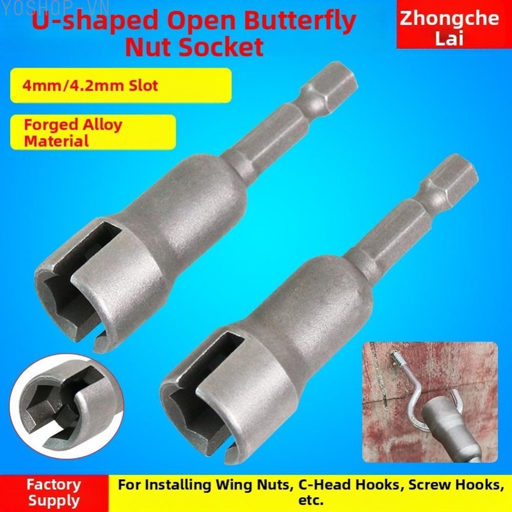 [Ysp]Butterfly Nut Socket High Carbon Steel Alloy Forged Hardware Accessory