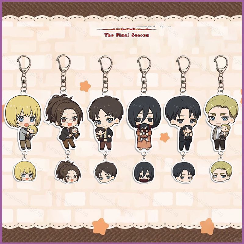 HT2 Tấn Công Titan Acrylic Móc Khóa Erwin Smith Mặt Dây Chuyền Hange Zoe Phụ Kiện Anime Ngoại Vi TH2