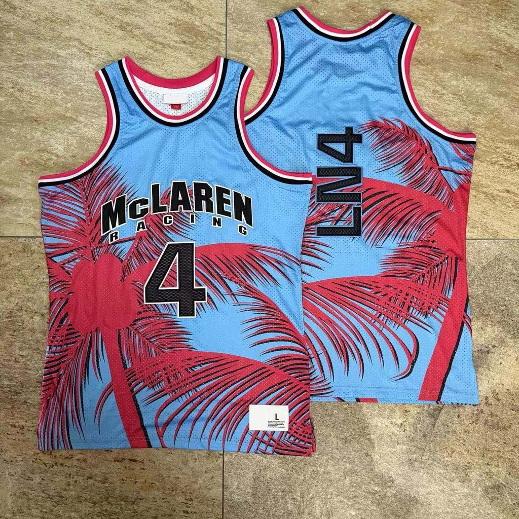 Áo bóng rổ thêu dày đặc McLaren Jersey với áo Vest LOGO Pippen Rodman Doncic Irving