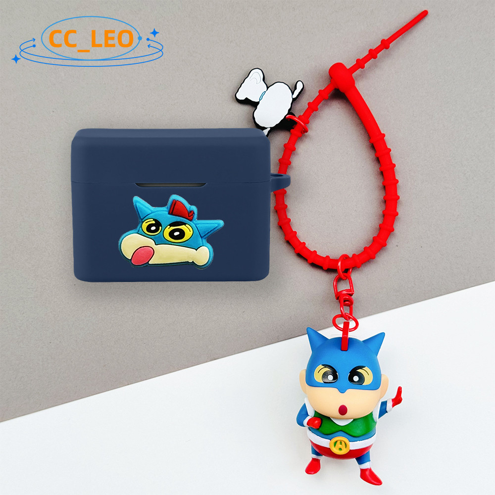 for MOONDROP GOLDEN AGES 1979 Case Cute Crayon Shin-chan Keychain Cartoon Pendant Silicone Soft Case