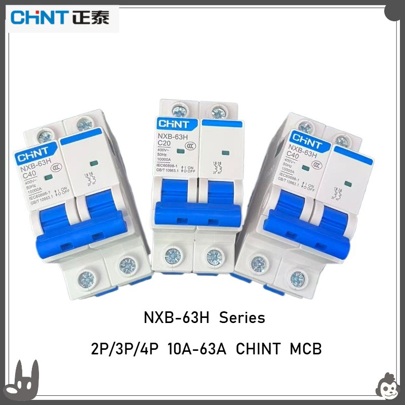 Chint Kunlun NXB-63H 10kA Loại C phá vỡ cao MCB 2P / 3P / 4P 10A-63A Độ bền cao cho hệ thống phân ph