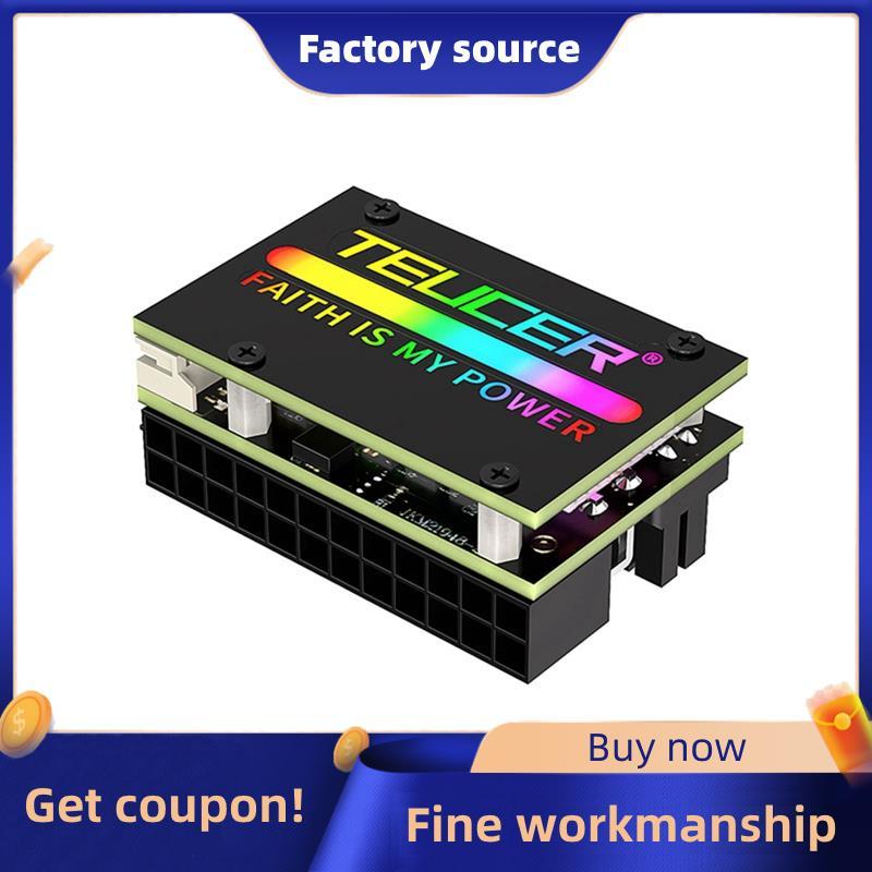 ATX 24Pin 90° Bộ chuyển đổi RGB 24Pin ATX Adapter cho bo mạch chủ 24PlN Nguồn điện đáng tin cậy