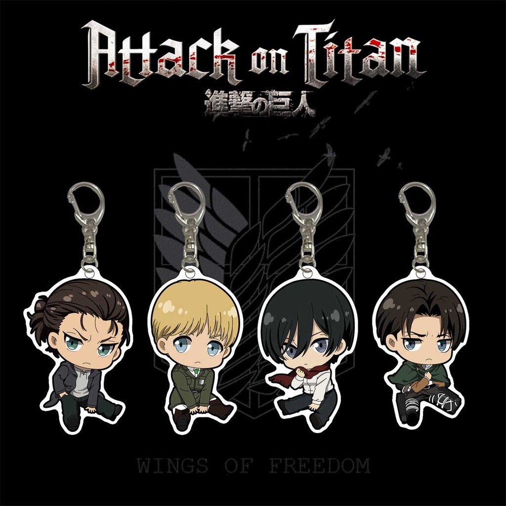 Móc khóa Anime Attack On Titan Levi mikala Eren armin