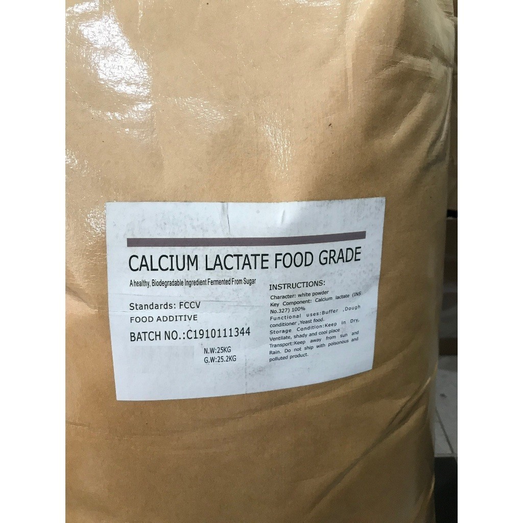 Calcium lactate food grade túi 500g cấp thực phẩm canxi lactate HCPTN