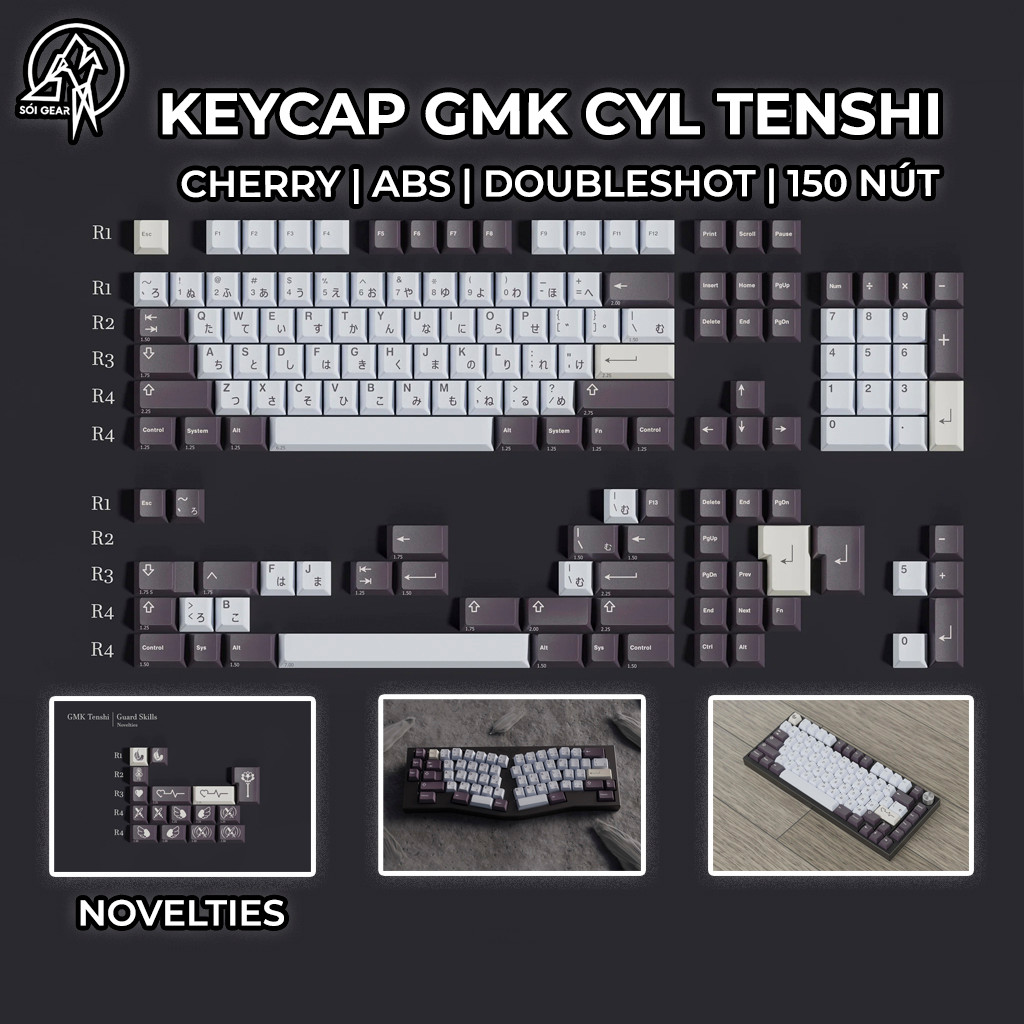 [HỎA TỐC HN - HCM] Keycap Cherry GMK CYL Tenshi ABS Doubleshot