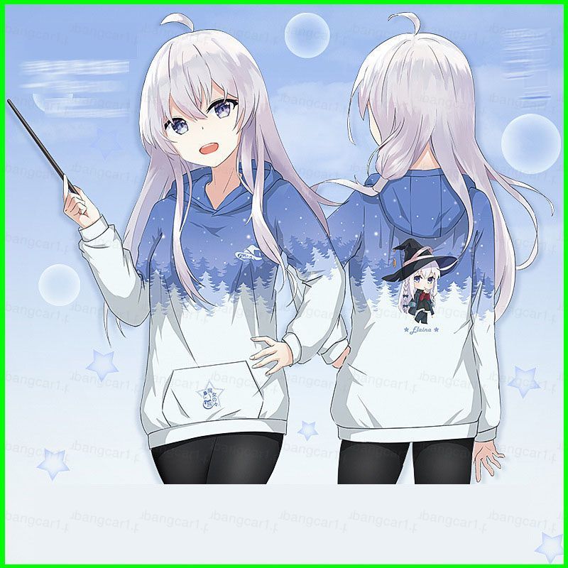 hoodie cosplay Elaina Ilyina - Áo hoodie cổ tròn dài tay cho nhân vậtAnime