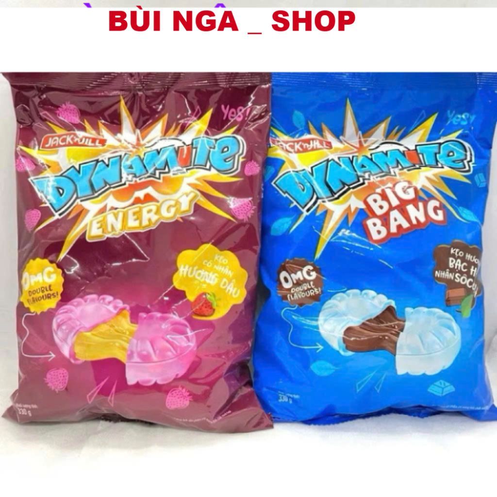 ( GIÁ SỈ ) Kẹo Dynamite BigBang Hương Bạc Hà Nhân Socola và và Dynamite Energy hương Dâu 330g