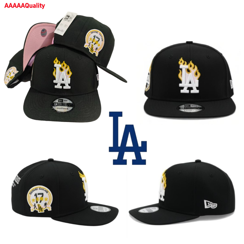 Đội MLB Los Angeles Dodgers - Mũ bóng chày thêu ngọn lửa hồng