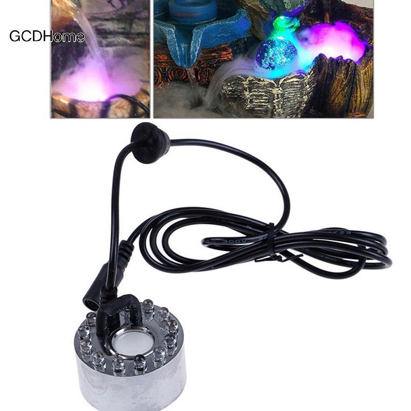 GCDHome Halloween LED Đài Phun Nước Ao Fogger Mini Mist Maker Fogger Ao Vườn Máy Phun Sương Cho Hall