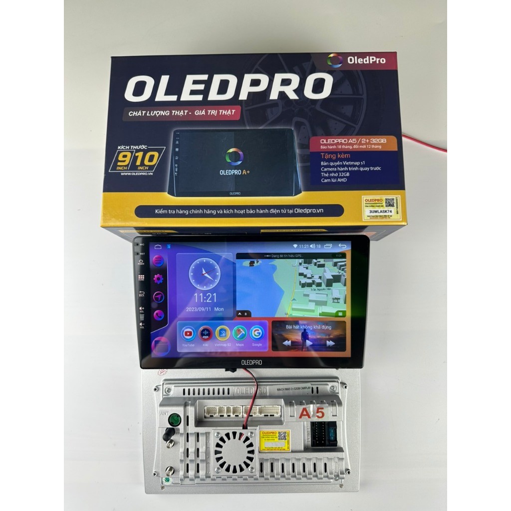 [HÀNG MỚI]Màn hình android ô tô OLEDPRO P450 , OLED A5, TẶNG VIETMAP S2