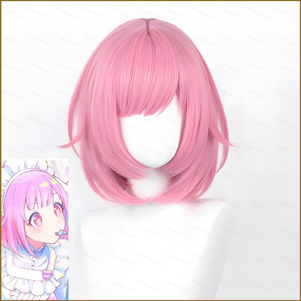 Tóc giả cosplay Sanrio Cinnamoroll Otori Emu, da đầu nhân tạo - Hj7 Project Sekai