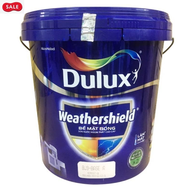 Thùng 15L - BJ9 Sơn Dulux Weatherdhield siêu bóng cao cấp ngoài trời Bóng Đẹp