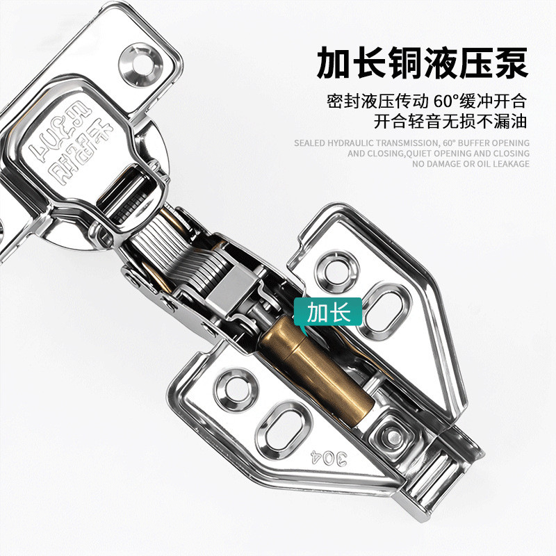 Bản Lề Tủ 30435 Cốc Đệm Ống Thủy Lực Giảm Chấn Cửa Tủ Nội Thất Bằng Thép Không Gỉ Phần Cứng