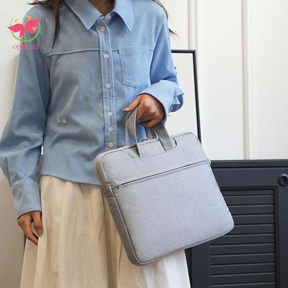 optimal limit Túi đựng máy tính OPTIMAL LIMIT, Túi xách máy tính xách tay 13,3 inch / 15,6 inch dung tích lớn, Vải cố định nhẹ Chống bắn nước Vải Oxford dành cho nữ